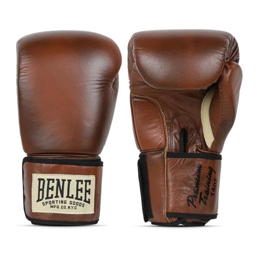 BENLEE Boxhandschuhe aus Leder Premium Training Brown/Black/Beige 12 oz