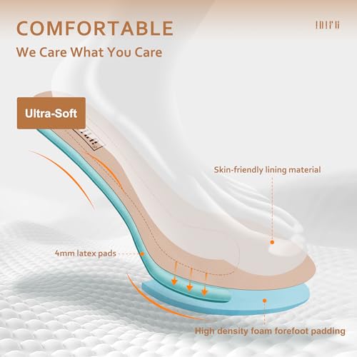 IDIFU Women's Dress Shoes for Women Pumps Mary Jane Heels Low Block Round Closed Toe Wedding Office Work4