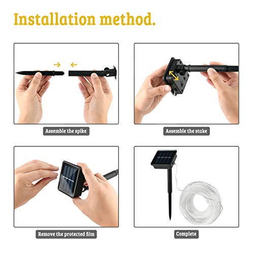 Solar Rope Lights, 2 Pack 8 Modes Solar Rope Lights Outdoor Waterproof IP65 with 100 LED, 40 Feet Solar Tube Lights for Poolside, Garden, Fence, Walkway (Cold Light)