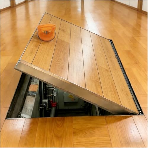 Flush-Mounted Hidden Floor Access Door, Large Inspection Cover with Suction
