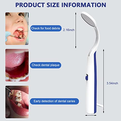 Image of HANNEA Mouth Dental Mirror, Dental Tools for Oral Care Home Professional Inspection Anit-fog Microcrystalline Nano Dental Mirror for Teeth Cleaning Home Use Dental Mouth Mirror