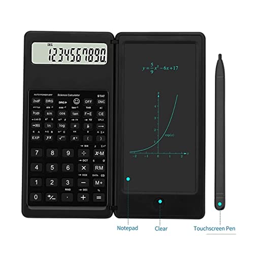 Calculadora científica de 10 dígitos con tableta de escritura LCD blanca para estudiantes 4