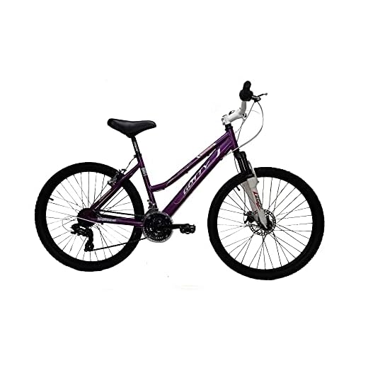 Gotty Bicicleta de montaña MTB Mujer CRS, Aluminio 26", con suspensión Zoom Gama Alta, Cambio Shimano de 21 velocidades y Frenos de Disco. (Violeta)