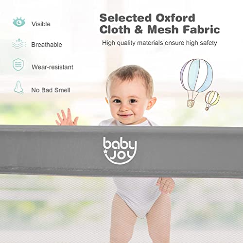 image for BABY JOY Bed Rails for Toddlers, 180cm Extra Long, Swing Down Bed Guar
