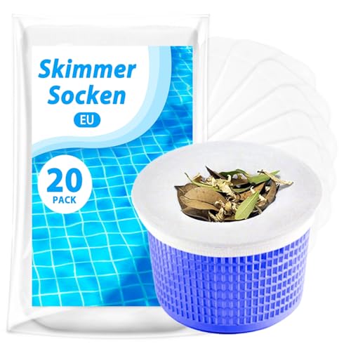 Pool Skimmer Socken, 20 Stück Schwimmbad Skimmer Socken, Poolfilter Netz Wiederverwendbar für Schutz Pumpe,Filteranlage, Körbe und Skimmer,Pool Filter Saver Socken Netz