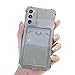 Miagon Custodia Portafoglio per Samsung Galaxy S21 Plus,Cover con Tasche Porta Carte Silicon TPU Trasparente Slim Clear Soft Slot per Schede Bumper Antiurto Case immagine