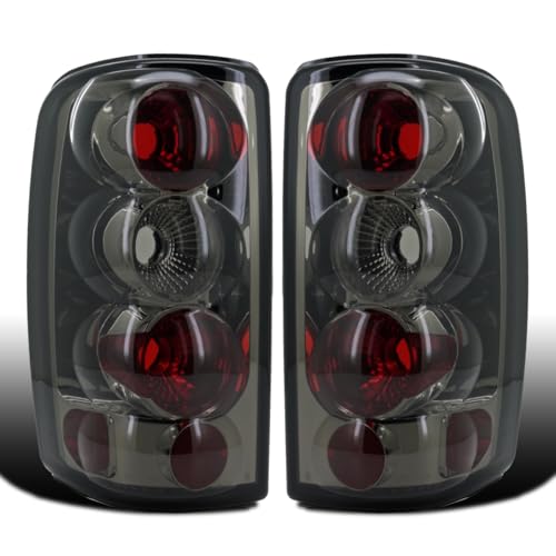 Ronnin - Fits 2000-2006 Chevy Tahoe Suburban GMC Yukon Denali XL Replacement Tail Lights Assembly Pair | Smoke