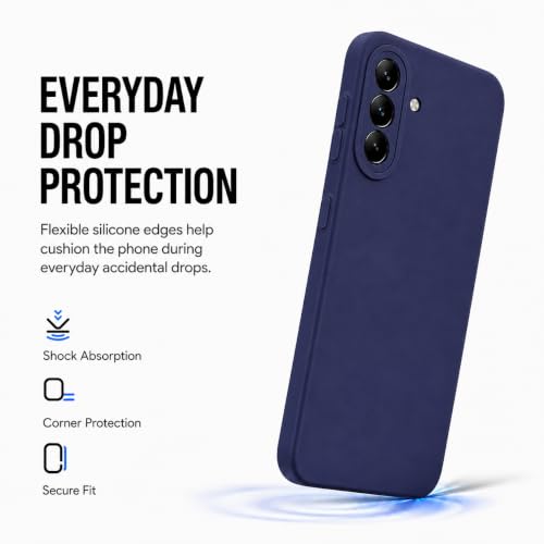 Image of ArmourPro Soft Silicone Back Cover for Samsung Galaxy A37 | Blue