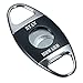 Personalized Visol Cornwall Matte Black and Silver Cigar Cutter with Free Laser Engraving