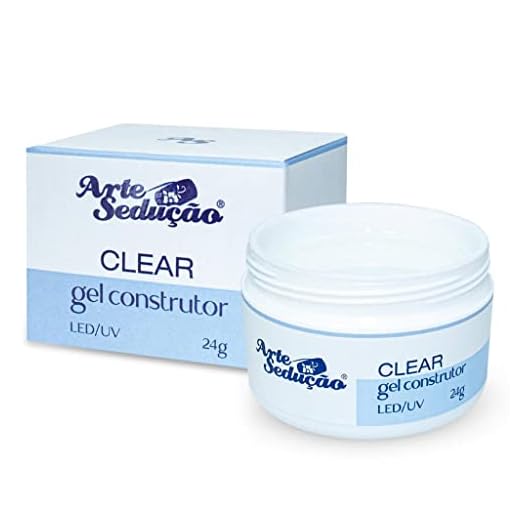 Gel para Unhas Arte Sedução Clear Transparente, 24g, Gel Construtor Alongamento de Unhas