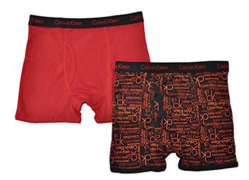 Calvin Klein Little/Big Boys' Assorted Boxer Briefs (Pack of 2) (Medium / 8-10)