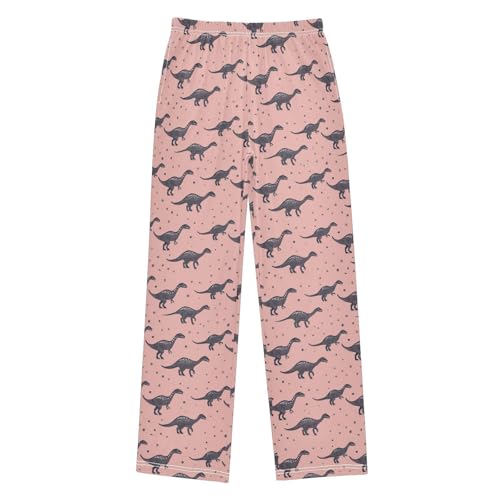 Pajama Bottoms, Dinosaur Silhouette Pattern Sleeping Pant Lounge Wear Pajamas Long Pants Sleepwear