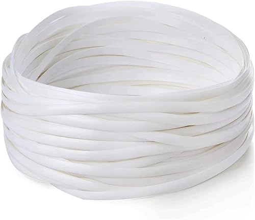 Restauración de mimbre, kit de fijación de muebles de ratán sintético, material tejido de plástico plano blanco para muebles de ratán y cestas de