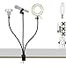 Produktbild 3-in-1-Webcam-Halterung mit Webcam-Beleuchtung und Mikrofonclip, 64 cm flexible Arme, Ständer, kompatibel mit Logitech StreamCam C920s C920 C930e C922 C925e Brio, kompatibel mit iPhone und Mikrofonen