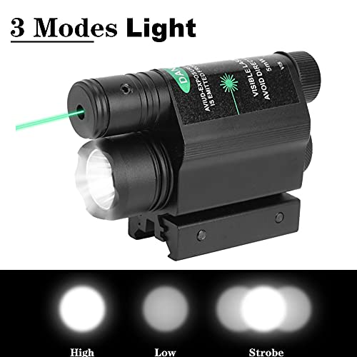 Acexier Tactical Weapon Gun Light Torcia A Led Green/Red Dot Mirino Laser Con Interruttore Remoto Airsoft Pistol Gun Light Per 11/20Mm Rail - 3