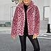 Gryvoilet Women's Leopard Print Casual Fashion Lapel Mid Length Winter Warm Jacket