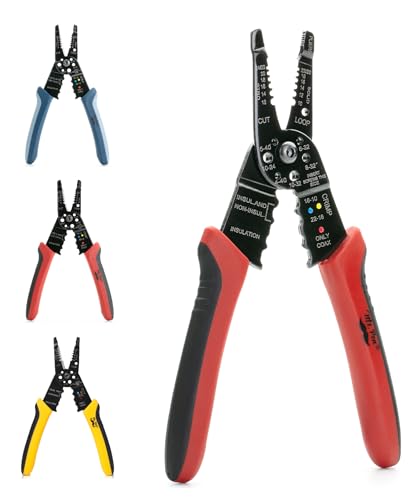 Mr. Pen- Wire Stripper, 8 inch, Red, Wre Stripper Tool, Wire Strippers, Wire Cutter Stripper, Wire Sripping Tool