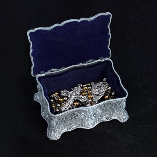 St Michael Rosary for Men Women 925 Sterling Silver Catholic Rosary with Cross Archangel Medal - Rosario de Plata 925 para Hombres Stainless Steel Chain Catholic Prayer Beads4