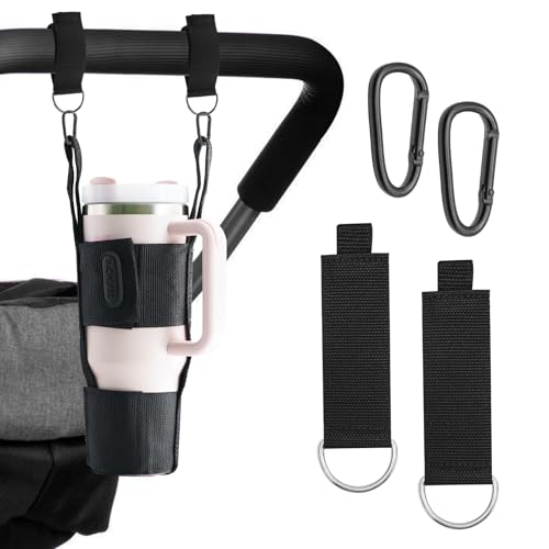 Incycall Stroller Cup Holder- Adjustable Stanley Cup Holder for Stroller, Fits for 30/40oz Stanley Cup, Universal Cup Holder for Strollers, Scooters, Golf Carts, Bikes, Wagons & Bags