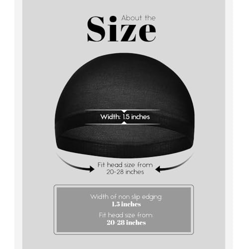 Bonnets de perruque noirs en nylon pour sécuriser vos coiffures | Pack de 24
