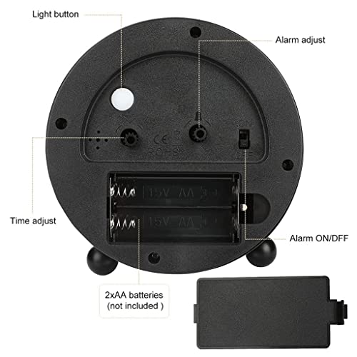 Reloj de mesita sin goteo con esfera analógica grande y estructura robusta 7