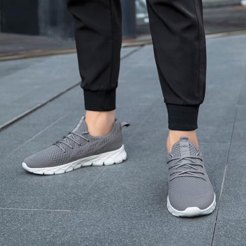 Image of Mens Slip On Walking Shoes Non Slip Running Shoes Lightweight Breathable Tennis Sneakers Fashion Casual Gym Trainers