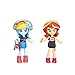 My Little Pony Equestria Girls Fashion Squad Rainbow Dash & Sunset Shimmer Mini Doll Set with 40+ Accessories