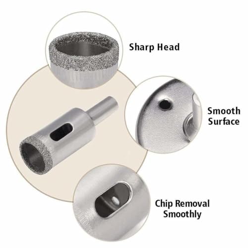 Set de brocas de diamante para cerámica y vidrio 10 piezas miniatura 4