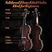 Ceciliec Acoustic Violin 4/4 Full Size, Solid Wood Fiddle for Beginners Adults, Ebony Fitted Satin Antique Finish Violin Starter Kit with Hard Case