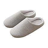 [Euyqs] スリッパ 洗える おしゃれ スリッパ 人気 静音 滑り止め付 超軽量 室内履きルームシューズ 室内 来客 オールシーズン用 男女兼用 (27.0~28.0cm, グレー, measurement_27_point_0_centimeters)