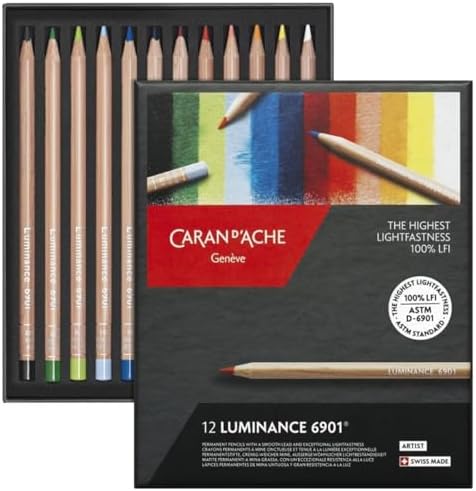 Caran D'Ache Lápis de Cor, Luminance, 12 Cores
