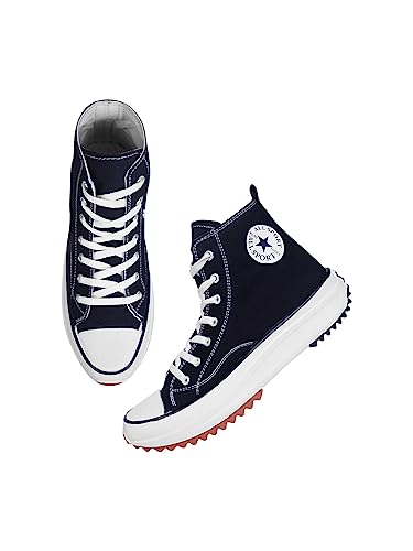 Selfiee Trendy Flexible Memory Foam Comfortable Lightweight Casual Canvas High Ankle Sneakers Shoes for Women & Girls Navy (B0CQFN2KS1) Amazon Price History, Amazon Price Tracker