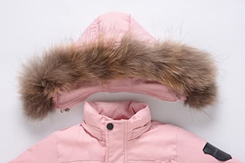 YALLET Baby Girls Boys Snowsuit, Infant Winter Clothes Toddler Kids Winter Warm Hooded Down Jacket Coat + Ski Bib Pants3