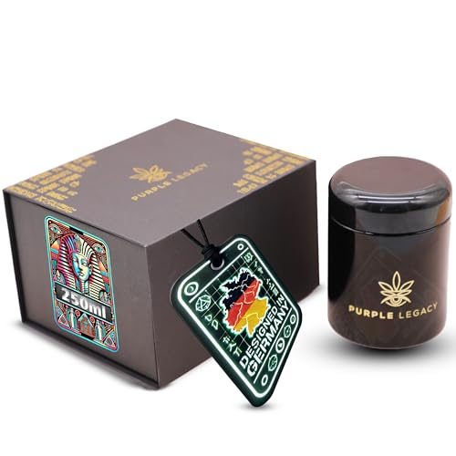 Miniatura 2 de Purple Legacy Tarro Hermético De Cristal Violeta Uv, Recipiente Hermético Para Hierbas, Té, Café, Vidrio Hermético, 1 Versión De 250 Ml