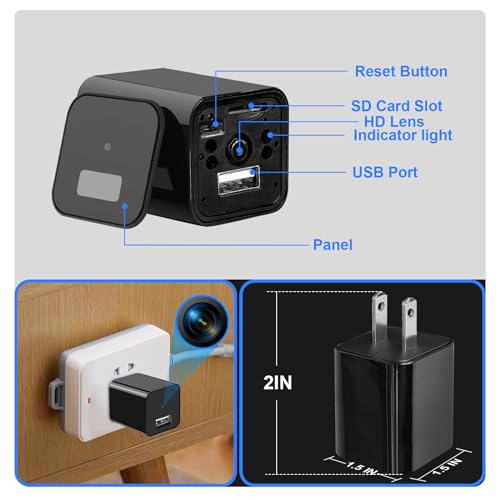 MEETSHERRY 1080P Small Babysitter Camera, 32GB Security Camera, Motion Detection Small Babysitter Camera Security Camera