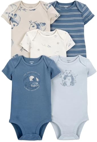 Image of Carter's Baby Boys 5-Pack Original Short Sleeve Bodysuits