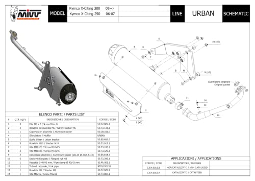 Ligne complete Mivv Urban acier : l'excellence pour Xciting 250 - 3