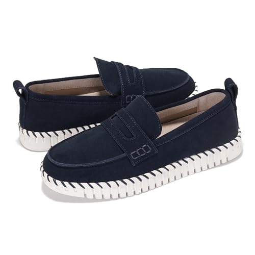 Image of Project Cloud Genuine Leather Loafers for Women - Memory Foam Womens Shoes - Non Slip Spring Loafers Flexible Sole - Fashion Shoes for Women 2026 (Filide)