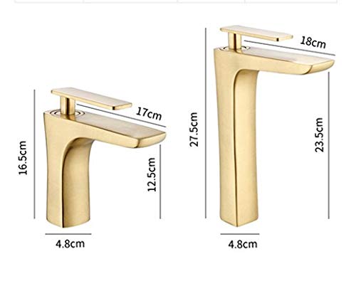 Rubinetto Spazzolato in Oro in Ottone bamogano rubinetti da Bagno Caldo e Freddo Mixer Contemporaneo a Rubinetto torneira Beauty Comes