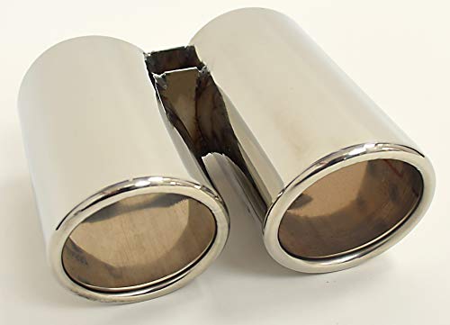 [RDi 56843-61] DoradoTuning Punta del silenciador de escape del coche/tubo de escape/Acero inoxidable Cromo Cola de cola/Punta de tubo Silenciador de cola Universal 61 mm Cover