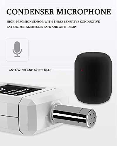 NKTJFUR DECIBEL METER LCD-backlit display, ruistester condensatormicrofoon 3 Geleidende lagen, geluidsmeterdetector voor… - Image 4