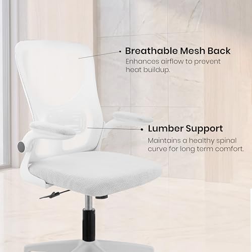 Image of Casa Copenhagen White White | Mid Back Imported Mesh Fabric Boss Office Chair | Y Design Ergonomic Back Support | 2D Aero Design Adjustable Armrests | Synchro Tilt Lock Mechanism | Adjustable Lumbar