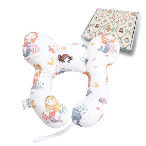 Almohada U para Niño Diseño Sirena Suave y Reversible miniatura 1