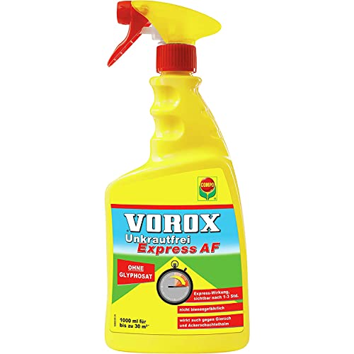 VOROX Unkrautfrei Express AF - Anwendungsfertiger Unkrautvernichter - Bekämpfung von mehr als 50 Unkräutern an Zierpflanzen, Obst und Gemüse - 1L Sprühflasche
