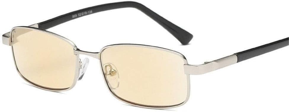 Folding Reading Glasses Reading Glasses Men Metal Half-Frame Spring Hinges Rectangle Style Eye Protection Anti-blue Reading Glasses (Color : Black, Size : 150)