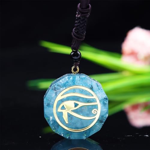 Collier amulette d'énergie Orgone en Aigue-Marine authentique - 2