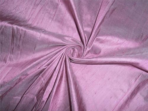 Tissu Dupion pure soie rose oignon et ivoire pour confectionner votre robe de soirée