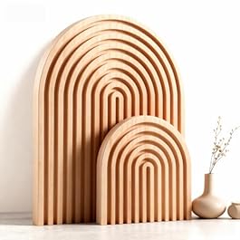 2 Pcs Natural Wood Arch...