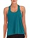 FAFAIR - Camiseta de entrenamiento para mujer con sujetador integrado, espalda cruzada...