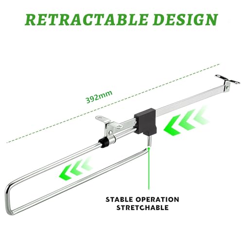 Weenwill Ausziehbare Kleiderstange,Teleskop-Kleiderstange,Edelstahl Kleiderstanges für den Schrank,Verstellbare Einziehbare Kleiderstanges für Kleiderschränke und Stauraum,25 cm (Silber)